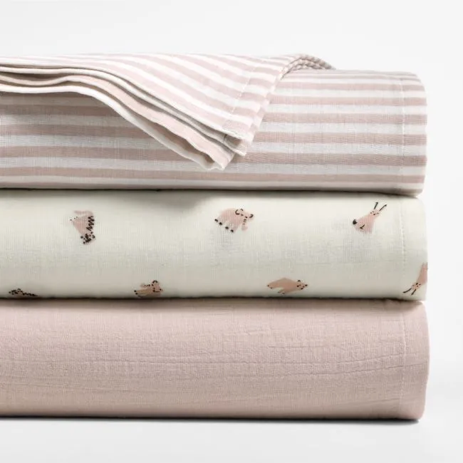 Supersoft Lilac Rose 100% Organic Cotton Gauze Baby Swaddle Blankets, Set of 3