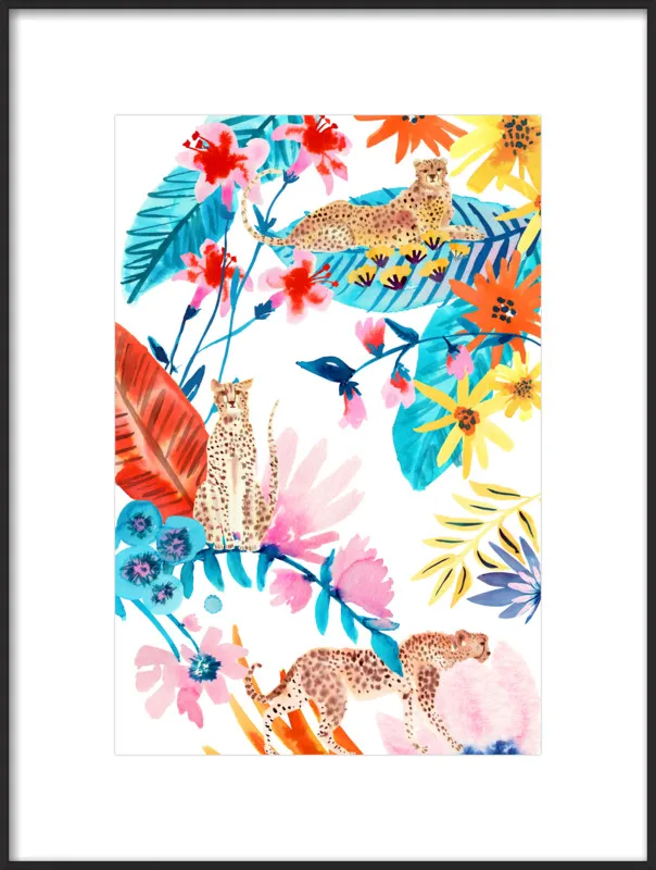 Cheetah Jungle by Jen Lindup for Artfully Walls