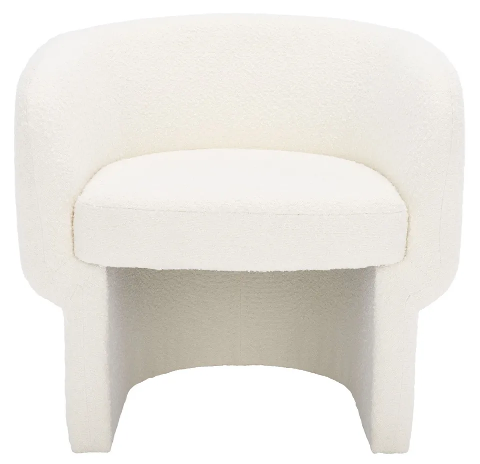 Kellyanne Boucle Modern Accent Chair  - Ivory