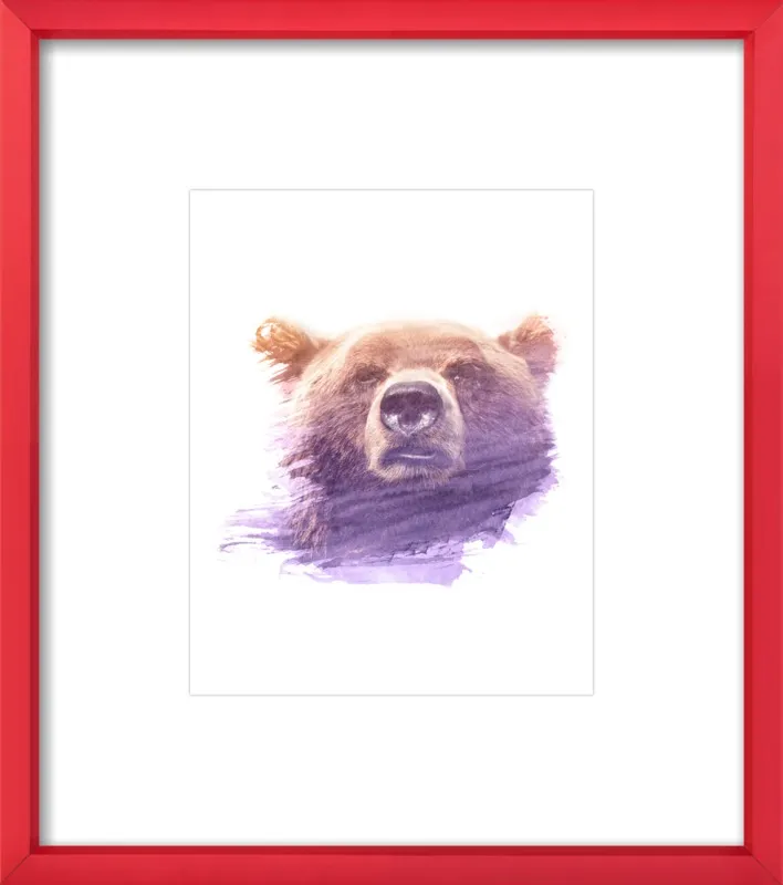 BEAR SUPERIMPOSED WATERCOLOR by Emiliano Deificus for Artfully Walls