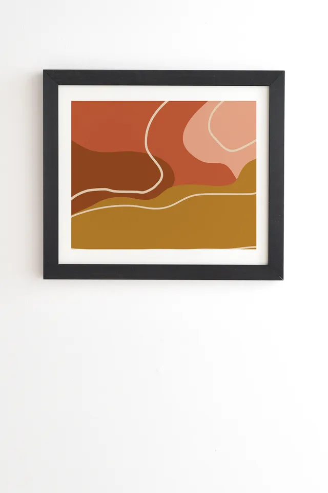 Abstract Organic Shapes In Zen by June Journal - Framed Wall Art Basic Black 30" x 30"
