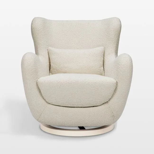 Babyletto x Nursery Works Solstice Ivory Boucle Nursery Glider Chair