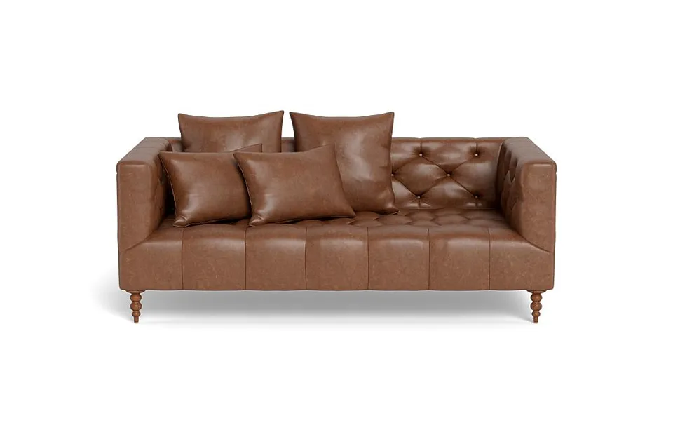 Ms. Chesterfield Leather Loveseat by Apartment Therapy