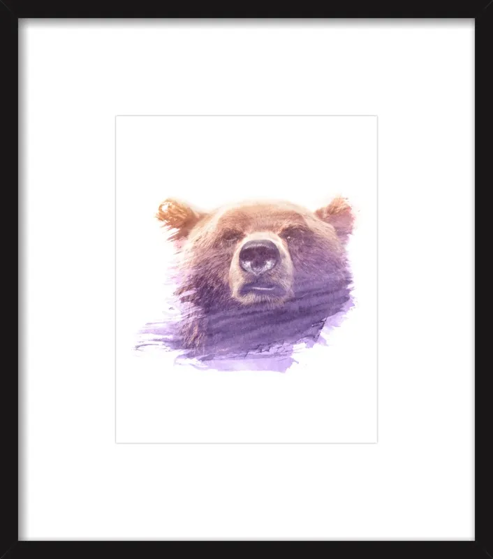 BEAR SUPERIMPOSED WATERCOLOR by Emiliano Deificus for Artfully Walls