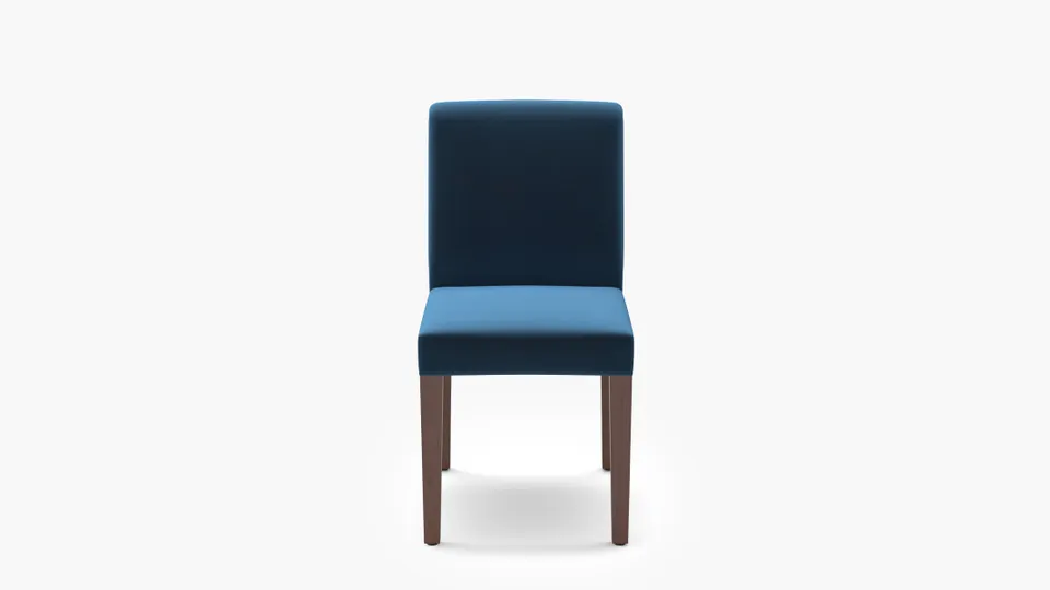 Signature Dining Chair, Royal Performance Velvet, Walnut Square Tapered Leg