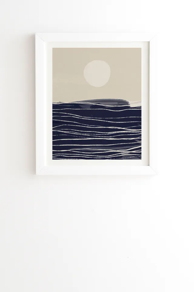Abstract Seascape 2 by Alisa Galitsyna - Framed Wall Art Basic White 12" x 12"
