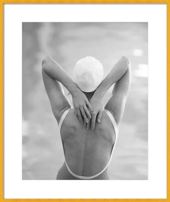 The Swimmer with a white  cap by Lucy Snowe for Artfully Walls