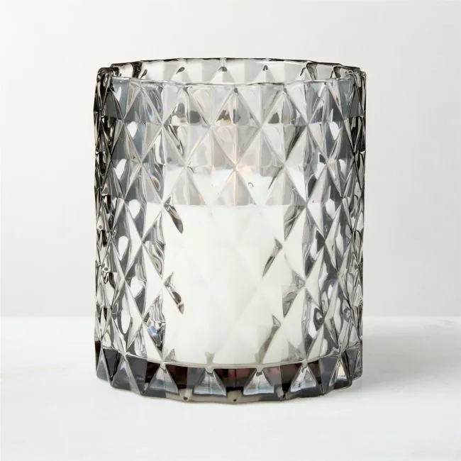 Betty Smoked Glass Hurricane Candle Holder Large