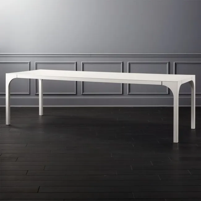 Aqua Virgo 100" Rectangular White Dining Table