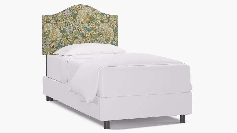 Camelback Headboard, Pistachio Siberian Tiger, Twin