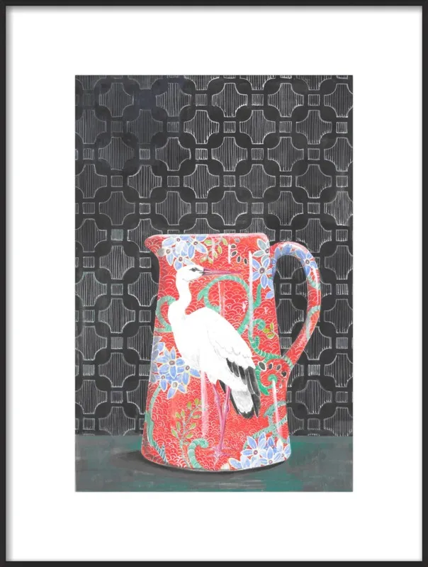 Red Vase by Miri Eshet for Artfully Walls