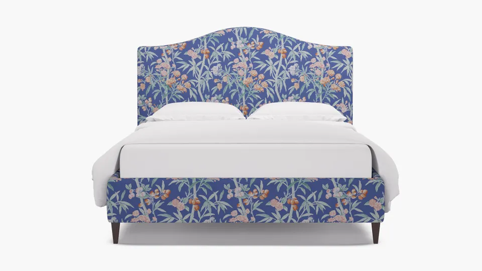 Camelback Bed, Lapis Lanai, Espresso Square Tapered Leg, Full