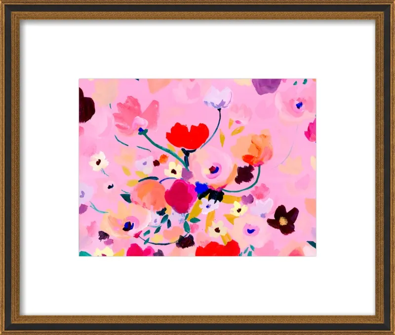 Pink Posey by KT Smail for Artfully Walls