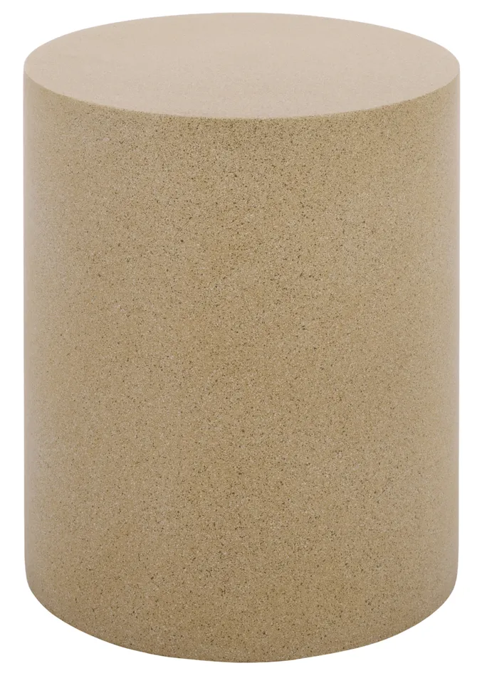 Tina Cylinder Accent Table - Beige