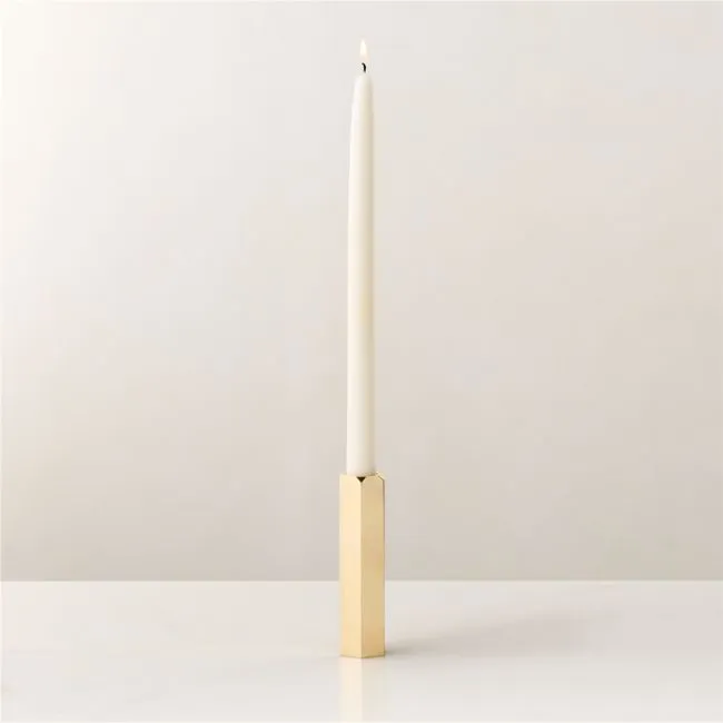 Celestine Brass Taper Candle Holder 5" by goop