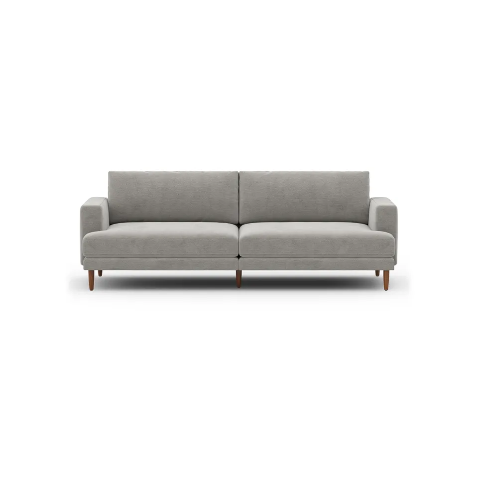 Ember Sofa - 89" / Crushed Gravel - Performance Chenille / Walnut - Wood