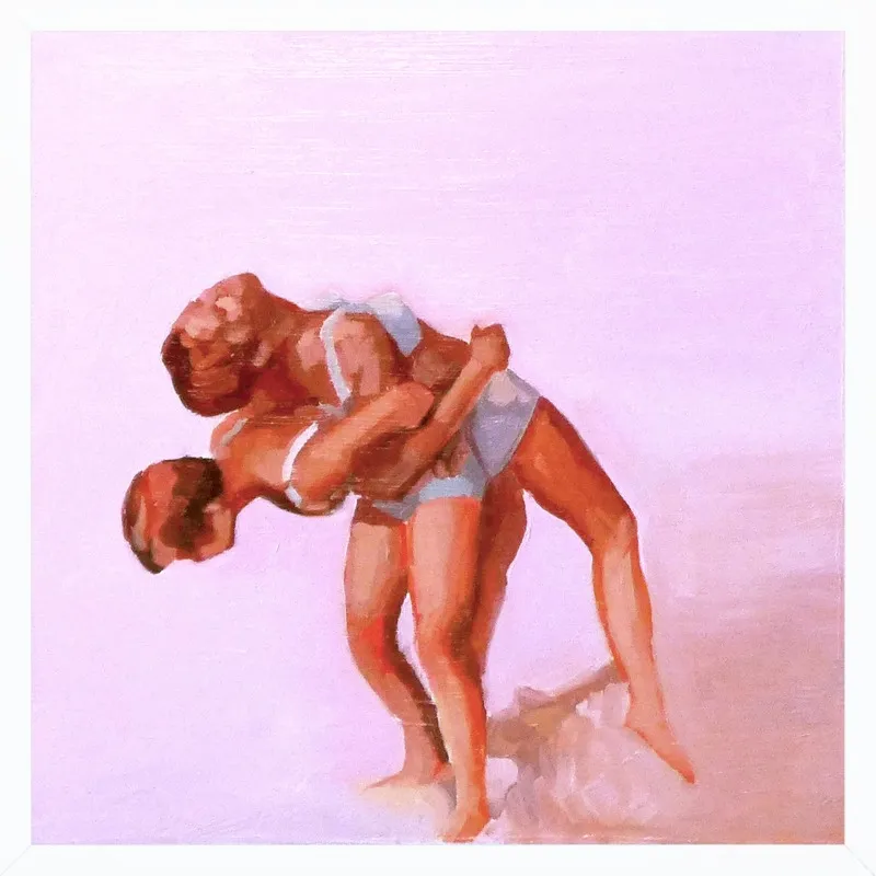 wrestling by Mary Sinner for Artfully Walls