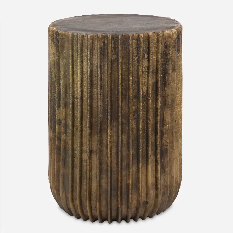 Peaks And Valleys Gold Accent Table