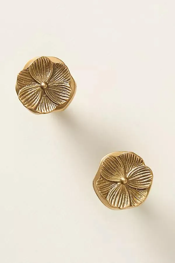Thea Floral Solid Brass Knobs, Set of 2