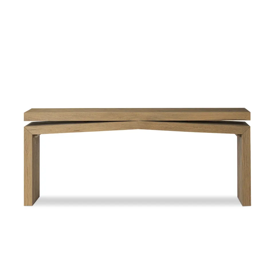 Matthes Oak Console Table - Worn Oak Veneer