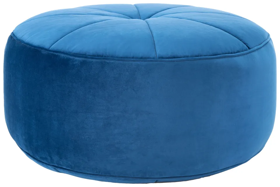 Amais Round Ottoman - Navy