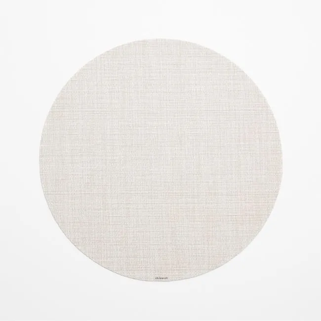 Chilewich ® Crepe Round White Vinyl Placemat