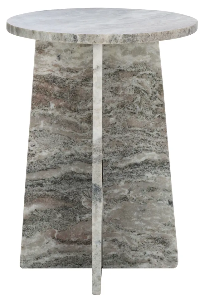 Mariabelle Marble Side Table - Gray / Green
