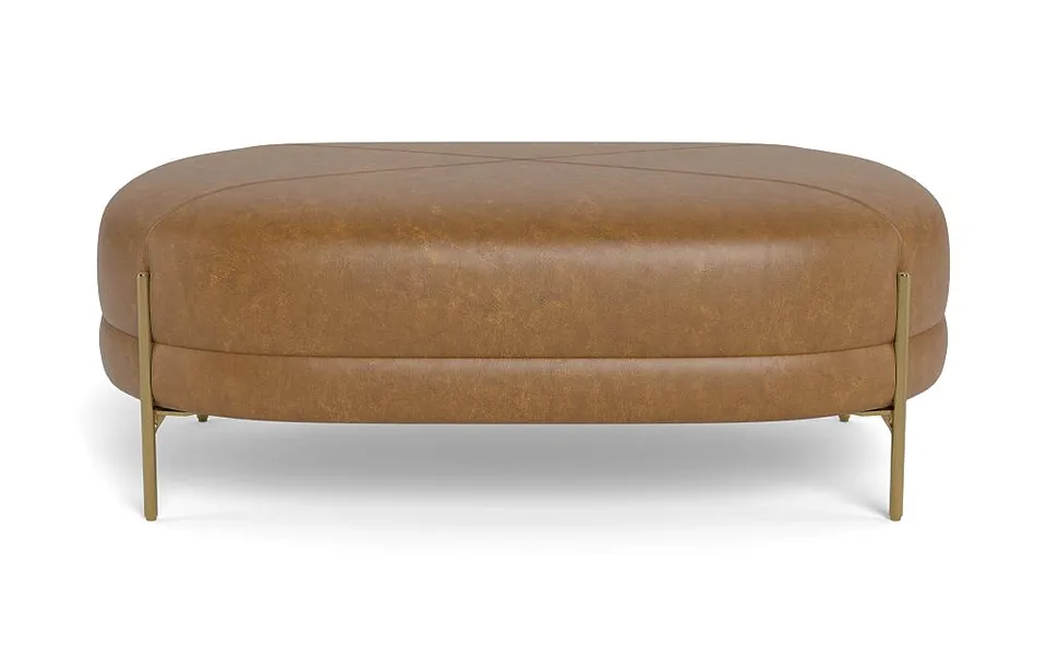Fiona Leather Ottoman