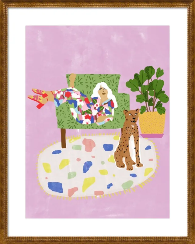 Lady and her tiger by Alja Horvat for Artfully Walls