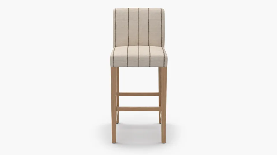 Signature Dining Bar Stool, Cocoa Felix, Natural Square Tapered Leg