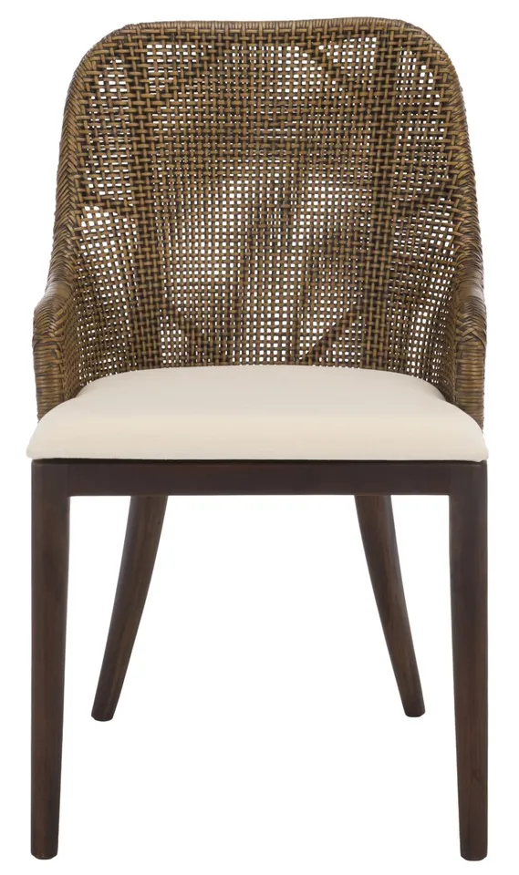 Everton Accent Chair - Brown / White