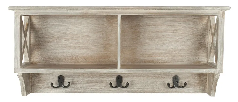 Freya Hanging Storage Wall Rack - Vintage White