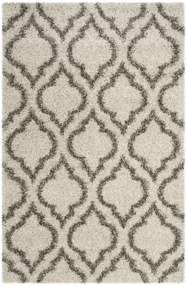 Arlo Home Woven Area Rug, SGH284A, Ivory/Grey,  4' X 6'