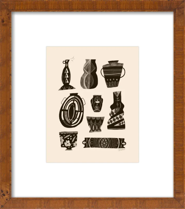 Black and White Vessels by Erin Wallace for Artfully Walls