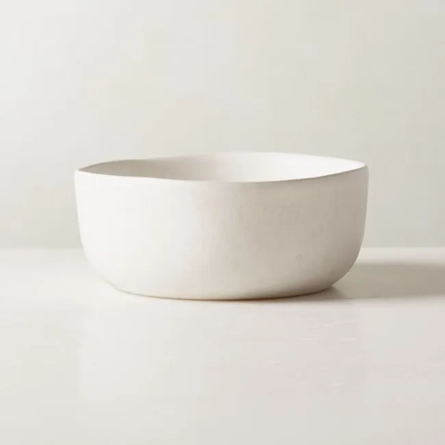 Drift Ivory Soup Bowl with Matte Reactive Glaze