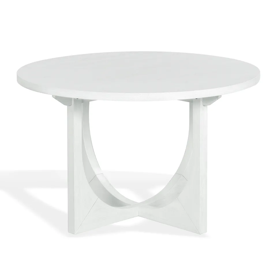 Clarastella Round Wood Dining Table - White