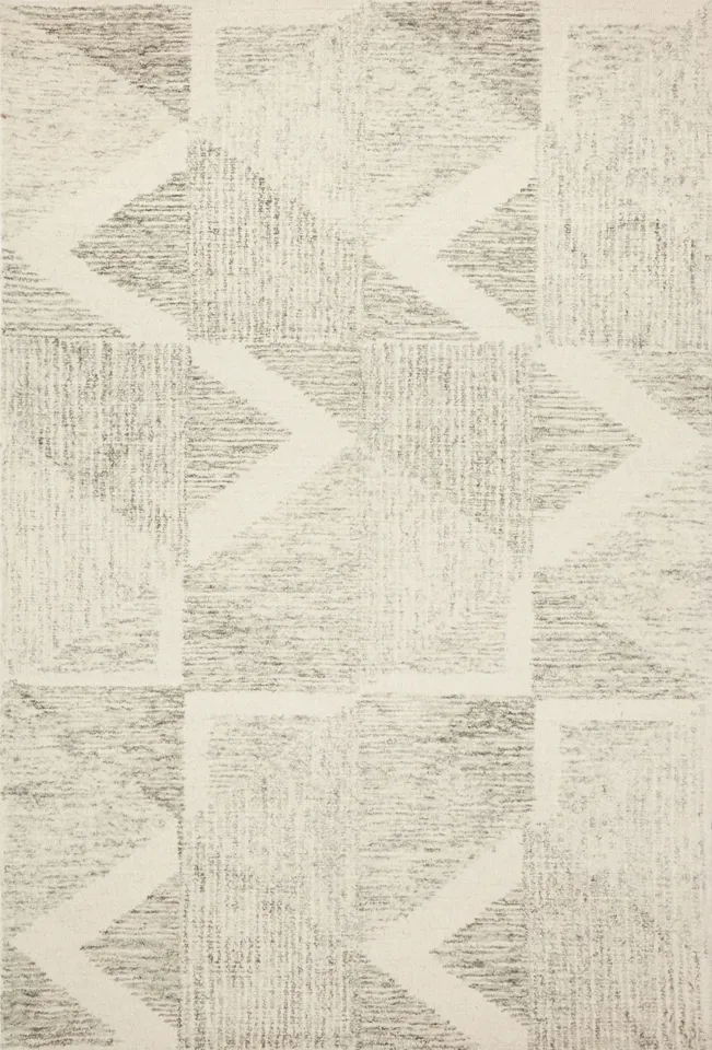 Loloi Milo Lt Grey / Granite 3'-6" x 5'-6"