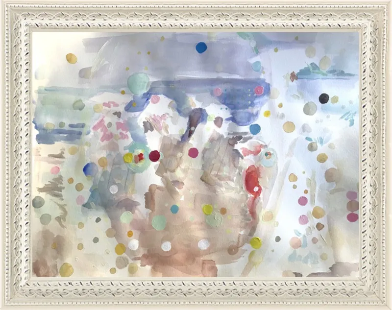 Beach scene (from memory)  by Hannah Dean for Artfully Walls