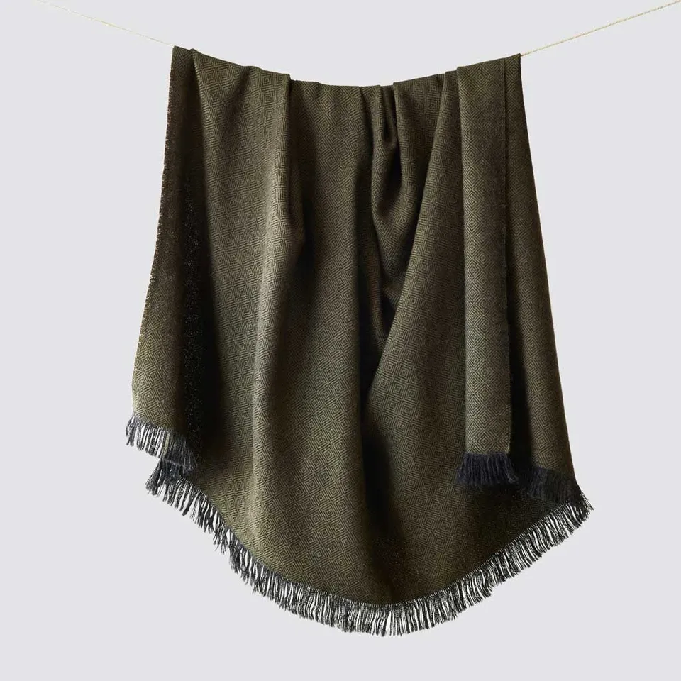 The Citizenry La Calle Alpaca Throw | Olive