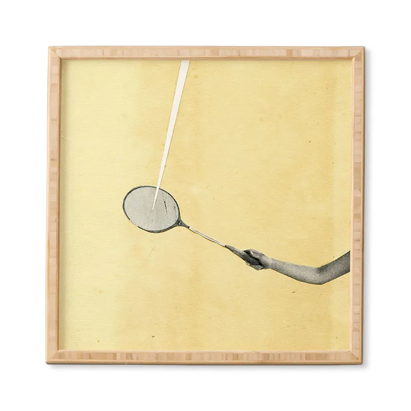 Tennis I by Cassia Beck - Framed Wall Art Bamboo 30" x 30"