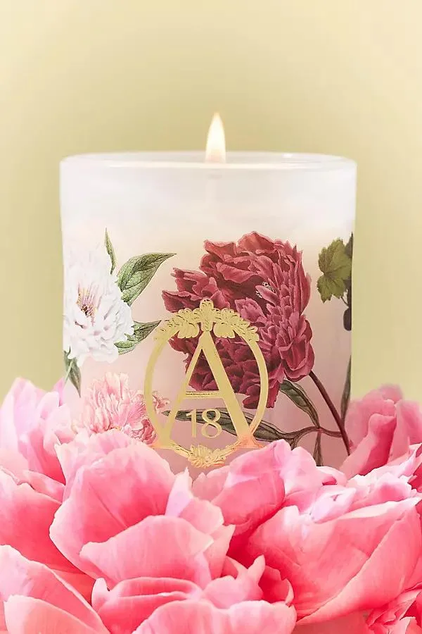Apothecary 18 Floral Peony Blush Boxed Glass Candle