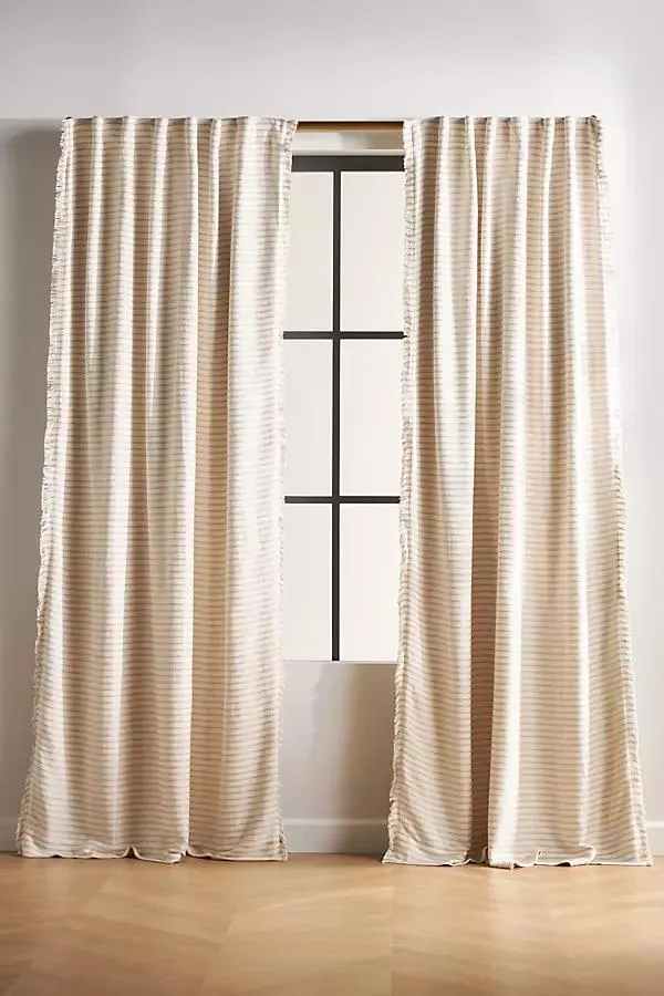 Luxe Linen Blend Woven Blackout Curtain