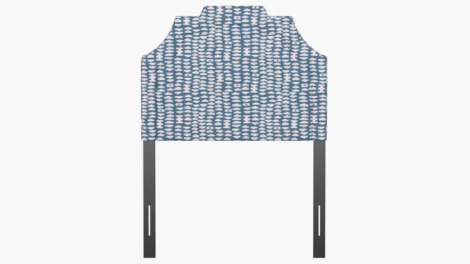 Art Deco Headboard, Dusty Blue Odalisque, Twin