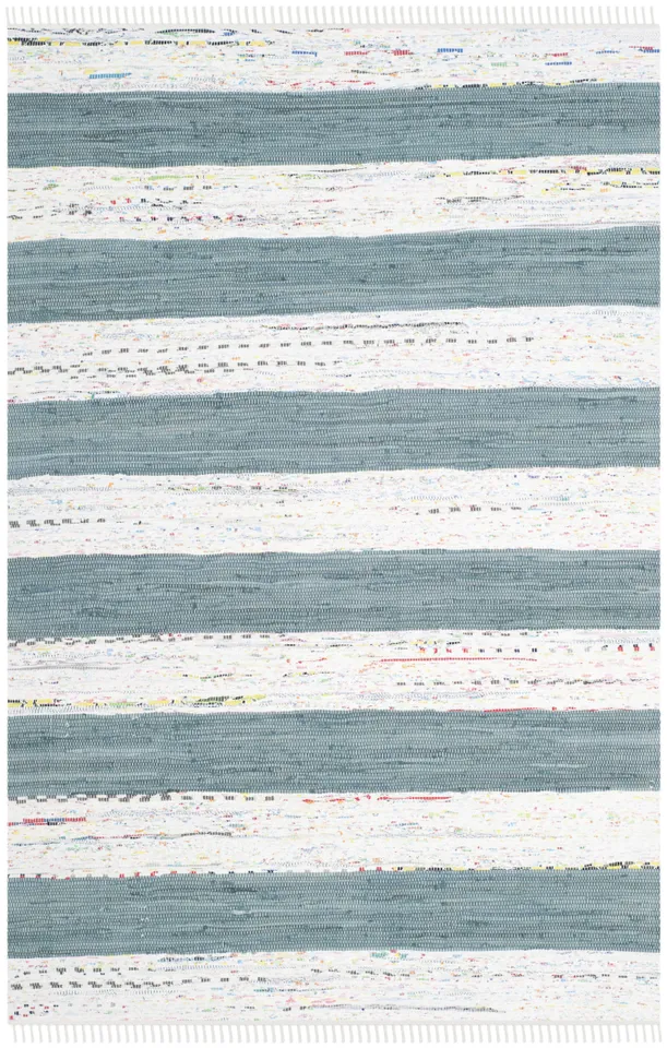 Arlo Home Hand Woven Area Rug, MTK720B, Ivory/Charcoal,  4' X 6'