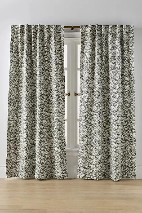 Irena Cotton Linen Floral Blackout Curtain