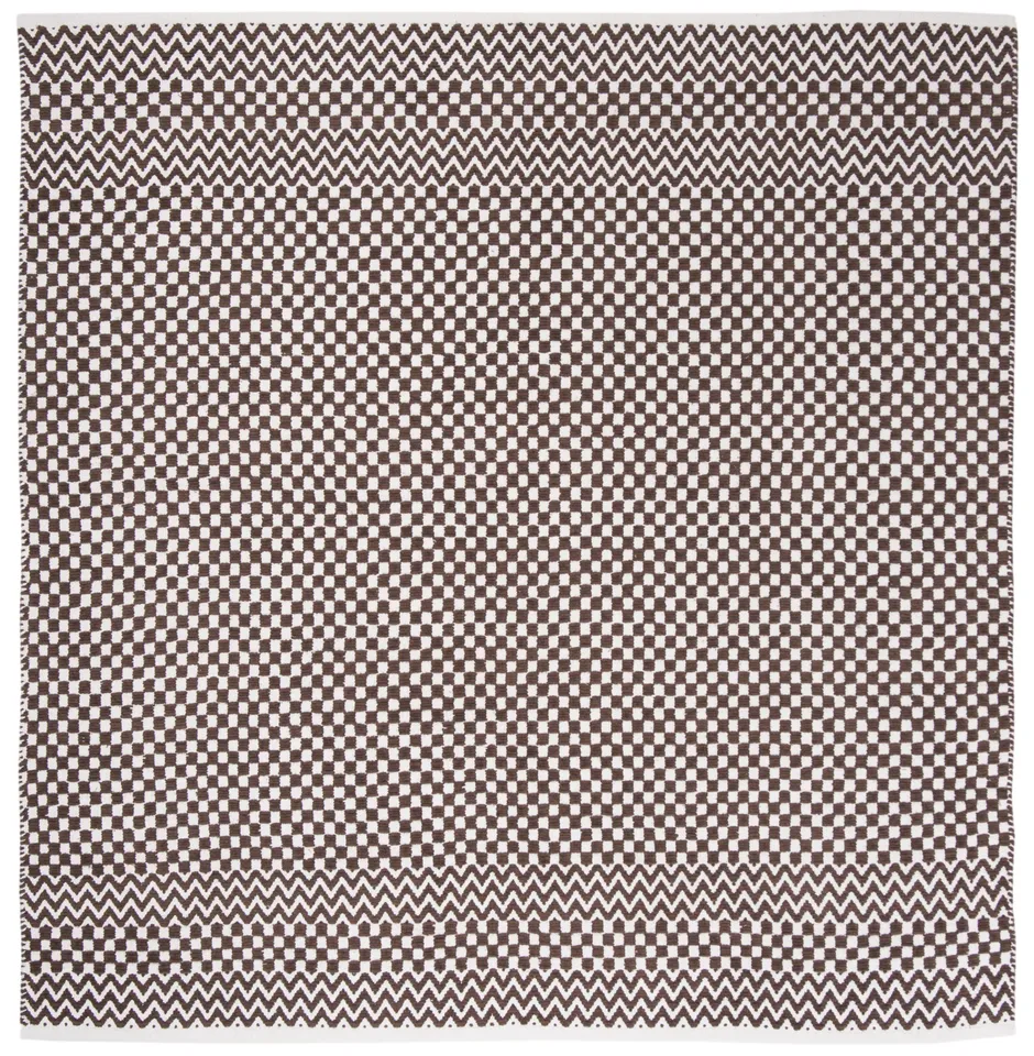Arlo Home Hand Tufted Area Rug, BOS686T, Brown,  6' X 6' Square