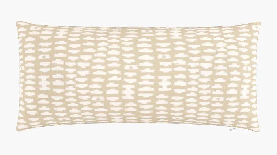 Outdoor 14" x 30" Lumbar Pillow, Sand Odalisque, 14" x 30"