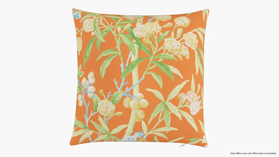Throw Pillow Cover 18", Mandarin Lanai, 18" x 18"