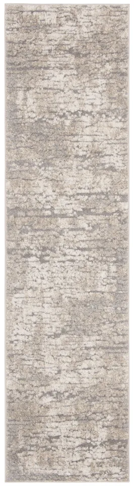 Arlo Home Woven Area Rug, SPR126E, Taupe/Ivory,  2' X 8'