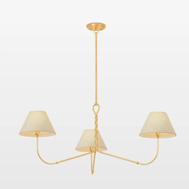 Dekalb Natural Woven Chandelier 48"